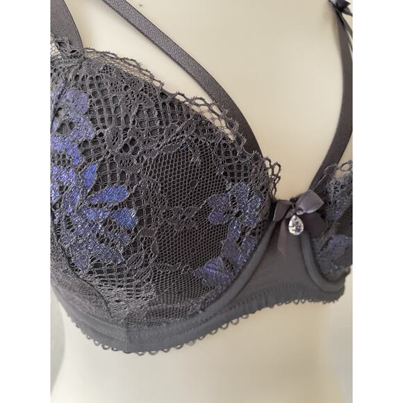 Savage x Fenty Bra Demi Cage Lace Living In the Clouds Lingerie - Picture 5 of 13